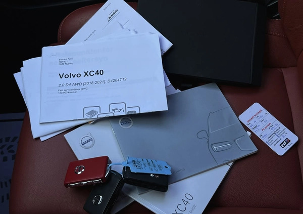 Volvo XC 40 cena 109900 przebieg: 122000, rok produkcji 2018 z Dąbrowa Tarnowska małe 667